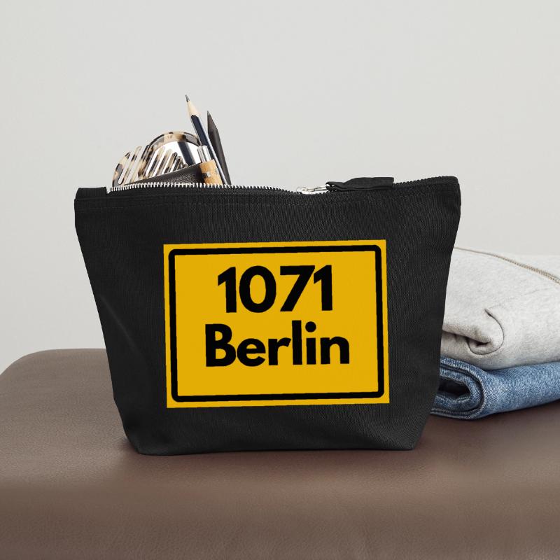 OLD POSTCODE 1071 BERLIN BERLIN OSTALGIE Canvas Zip Pouch 18 x 19 cm