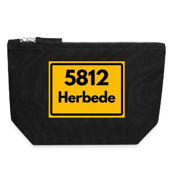 ANCIEN CODE POSTAL 5812 ZIP 58456 HERBEDE NRW - Pochette zippée en toile 18 x 19 cm - noir - Devant