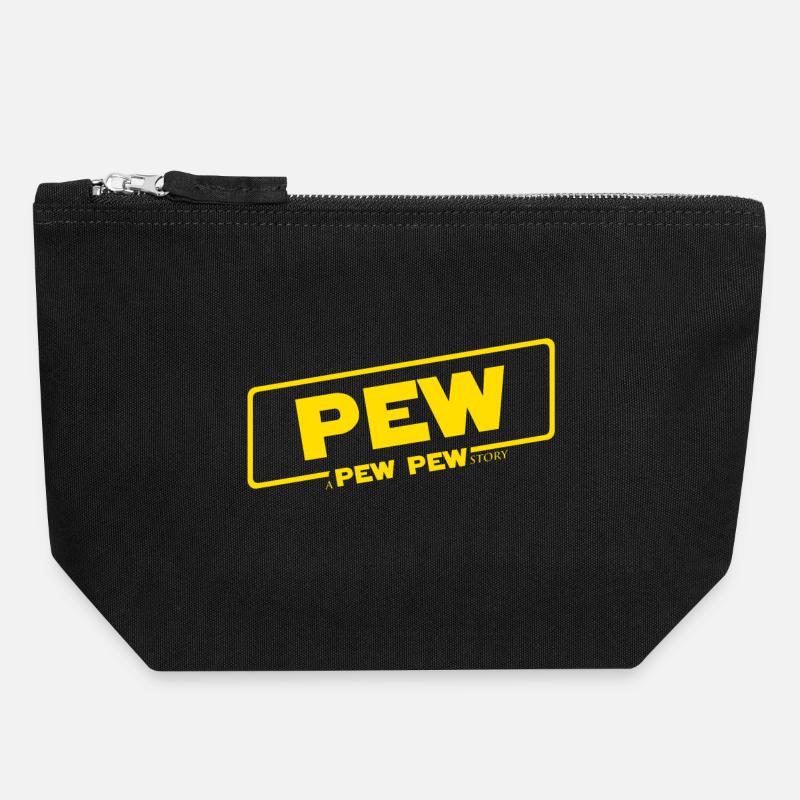 Eine Pew Pew Story - Canvas Reißverschluss-Täschchen (18 x 19 cm) - Schwarz