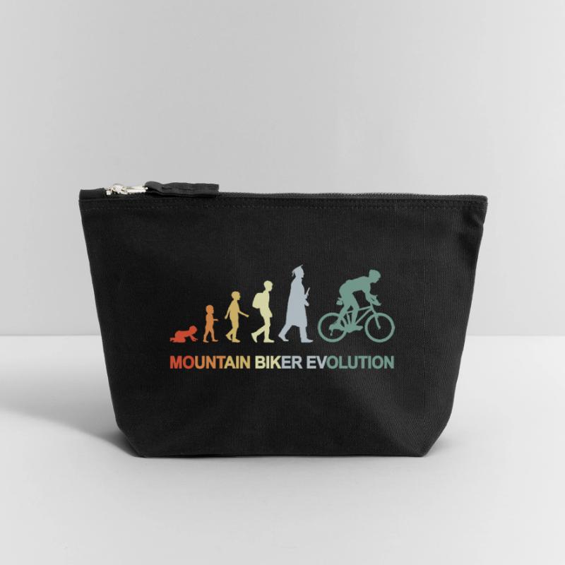 Mountainbiker Evolution Canvas Reißverschluss-Täschchen (18 x 19 cm)