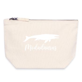 Modadaurus Mosasaurus Dinosaurier-Vater - Canvas Reißverschluss-Täschchen (18 x 19 cm) - Naturweiß - Vorne