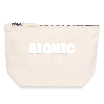 Chirurgie du genou Chirurgie du genou - Pochette zippée en toile 18 x 19 cm - blanc naturel - Devant