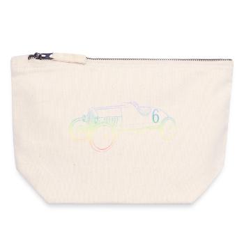 Caisse à savon - Pochette zippée en toile 18 x 19 cm - blanc naturel - Devant