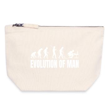 Evolution of Programmierer IT Computer Coder - Canvas Reißverschluss-Täschchen (18 x 19 cm) - Naturweiß - Vorne