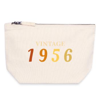 70 Years Legend Tee Born 1956 - Canvas Zip Pouch 18 x 19 cm - nature - Front