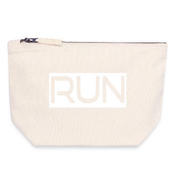Run - Canvas Zip Pouch 18 x 19 cm - nature - Front