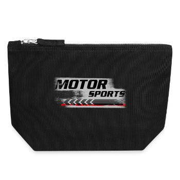 Sports Mécaniques - Pochette zippée en toile 18 x 19 cm - noir - Devant