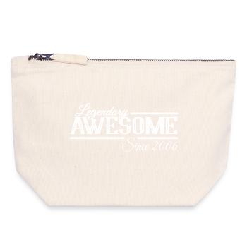 Legendary and Awesome since 2006 - Canvas Zip Pouch 18 x 19 cm - nature - Front