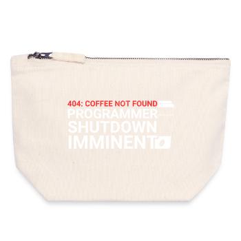 Aus Kaffee Code generieren Programmierer - Canvas Reißverschluss-Täschchen (18 x 19 cm) - Naturweiß - Vorne