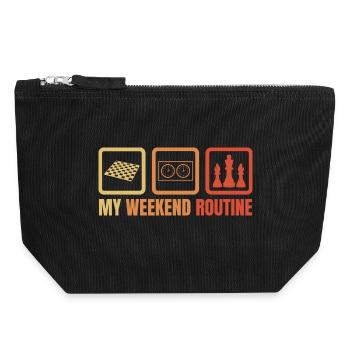 Chess Weekend - Canvas Zip Pouch 18 x 19 cm - black - Front
