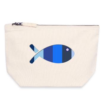 FISH - Canvas Zip Pouch 18 x 19 cm - nature - Front
