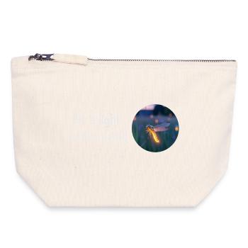 Be a light in this world – fireflies - Canvas Zip Pouch 18 x 19 cm - nature - Front