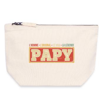 Vintage Grandpa Grandfather Original Grandpa - Canvas Zip Pouch 18 x 19 cm - nature - Front