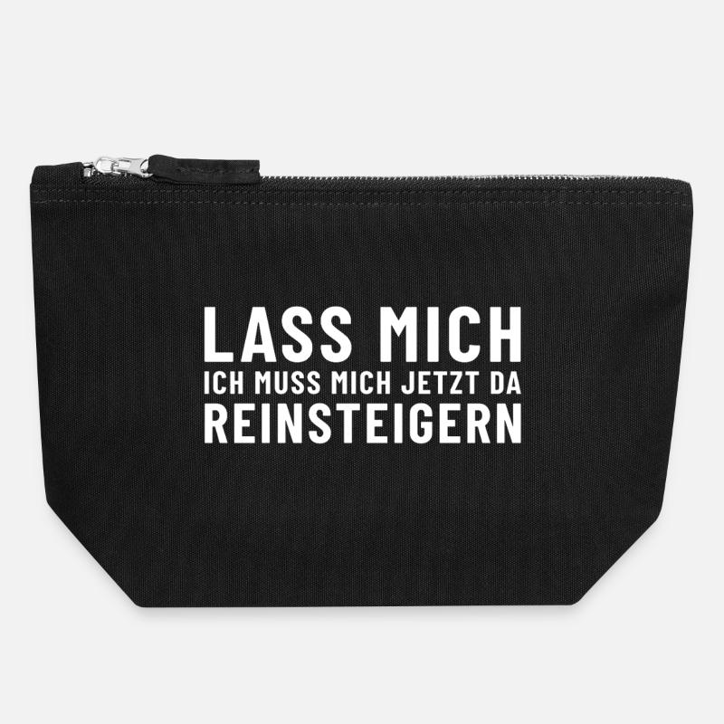 Leave me alone, I need to get worked up about this now. - Canvas Zip Pouch 18 x 19 cm - black