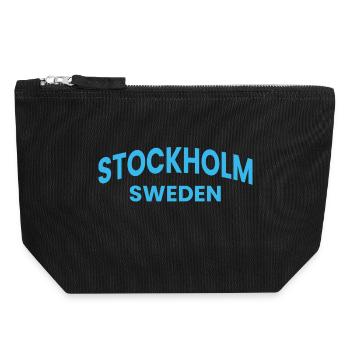 Stockholm, capitale de la région nordique - Pochette zippée en toile 18 x 19 cm - noir - Devant
