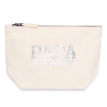 Papa Shirt Mein wichtigster Titel - Canvas Reißverschluss-Täschchen (18 x 19 cm) - Naturweiß - Vorne