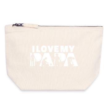 I Love My Papa Gardening Allotment Silhouette - Canvas Zip Pouch 18 x 19 cm - nature - Front