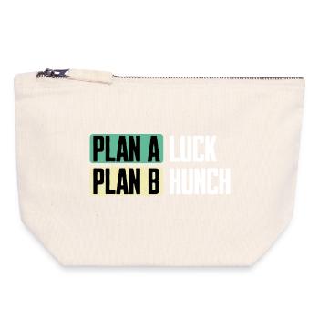 Plan A Chance Plan B Intuition Drôle de Dire - Pochette zippée en toile 18 x 19 cm - blanc naturel - Devant