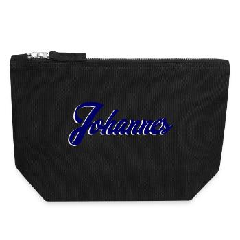 Nom Johannes Personnalisation - Pochette zippée en toile 18 x 19 cm - noir - Devant