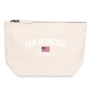 San Francisco California - Canvas Zip Pouch 18 x 19 cm - nature - Front