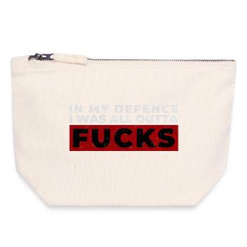 Bold Expressive Protest Design - Canvas Zip Pouch 18 x 19 cm - nature - Front