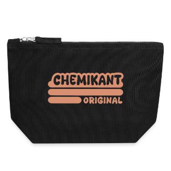 Spruch Chemikant - Canvas Reißverschluss-Täschchen (18 x 19 cm) - Schwarz - Vorne