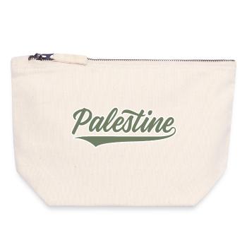 Palestine baseball-style olive-green-white - Canvas Zip Pouch 18 x 19 cm - nature - Front