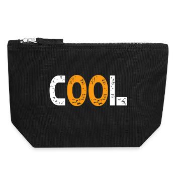 Cool moderne et jeune - Pochette zippée en toile 18 x 19 cm - noir - Devant