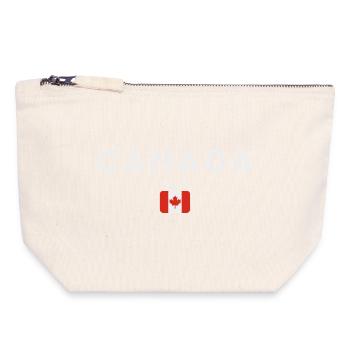 Flag of Canada, Canadian pride - Canvas Zip Pouch 18 x 19 cm - nature - Front