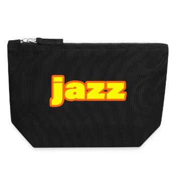 JAZZ - Canvas Reißverschluss-Täschchen (18 x 19 cm) - Schwarz - Vorne
