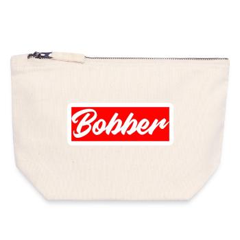 bobber chopper biker autocollant de croisière autocollant - Pochette zippée en toile 18 x 19 cm - blanc naturel - Devant
