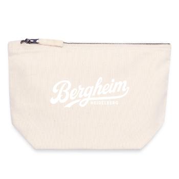 Bergheim Heidelberg Vintage Lettering Design - Canvas Reißverschluss-Täschchen (18 x 19 cm) - Naturweiß - Vorne