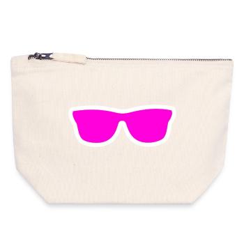 Lunettes de soleil - Pochette zippée en toile 18 x 19 cm - blanc naturel - Devant