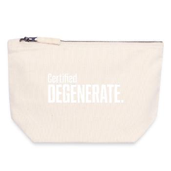 Certified Degenerate - Funny Gen Alpha Memes - Canvas Zip Pouch 18 x 19 cm - nature - Front