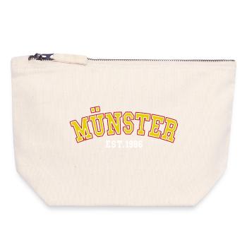 Münster Fondée en 1986 - Pochette zippée en toile 18 x 19 cm - blanc naturel - Devant