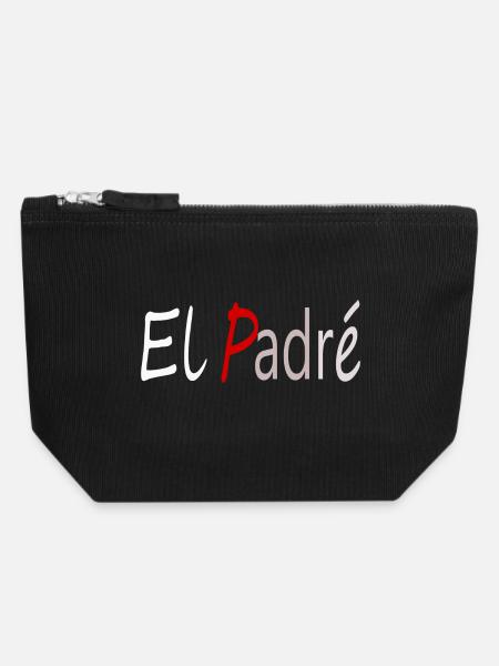 le pére - Pochette zippée en toile 18 x 19 cm - noir
