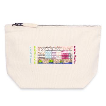 Erfurt, Krämerbrücke, landmark Germany - Canvas Zip Pouch 18 x 19 cm - nature - Front