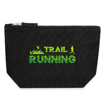 Trail Running Eagle Mountains Forest Shoes Profile Green - Canvas Zip Pouch 18 x 19 cm - black - Front
