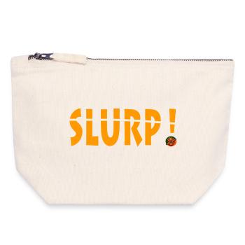 Vibrant Slurp Exclamation Graphic Design - Canvas Zip Pouch 18 x 19 cm - nature - Front