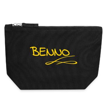 Gift for Benno - Canvas Zip Pouch 18 x 19 cm - black - Front