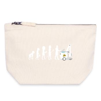 Humor Evolution Manip Mobile Radio Radiology - Canvas Zip Pouch 18 x 19 cm - nature - Front