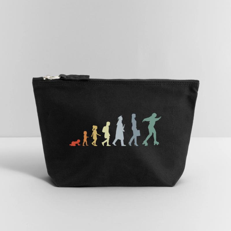 Roller Skater Evolution Canvas Reißverschluss-Täschchen (18 x 19 cm)
