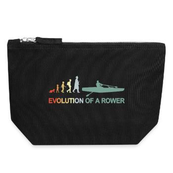 Development of a rower - Canvas Zip Pouch 18 x 19 cm - black - Front