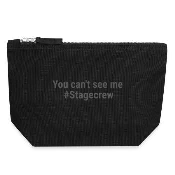 You can't see me Stagecrew Gray - Canvas Zip Pouch 18 x 19 cm - black - Front