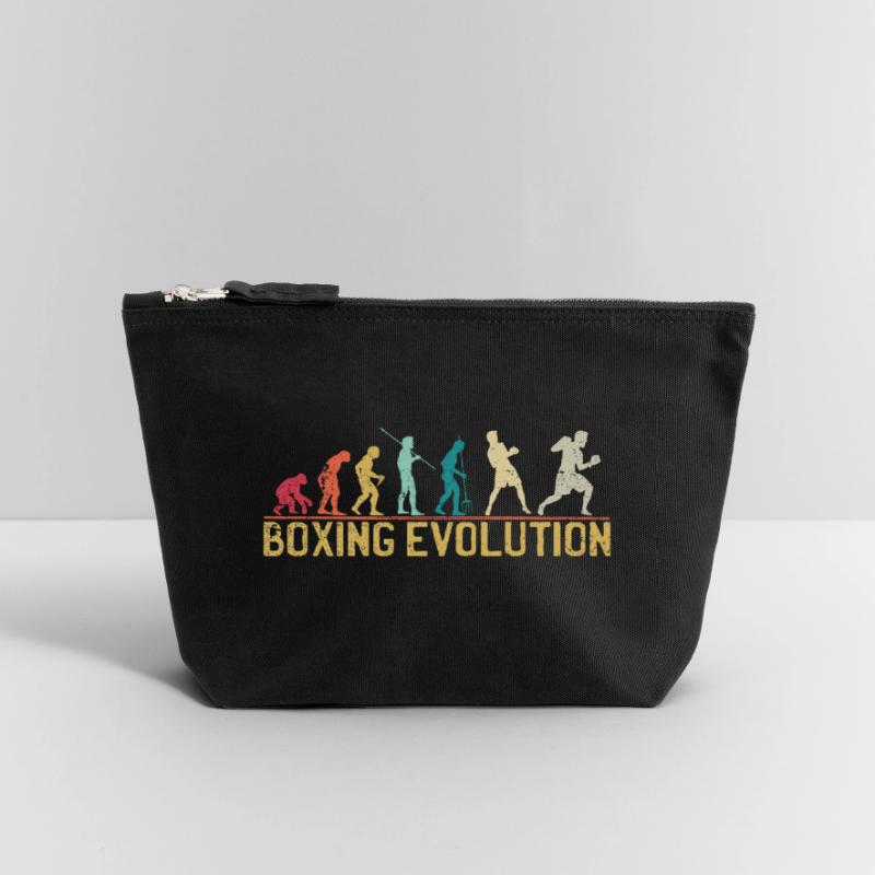 Boxing Evolution Progression Design Pochette zippée en toile 18 x 19 cm