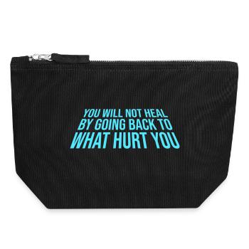 You Will Not Heal Healing Pain Let Go New - Canvas Zip Pouch 18 x 19 cm - black - Front