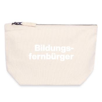 BILDUNGSFERNBÜRGER. DES GENS STUPIDES, SARCASME - Pochette zippée en toile 18 x 19 cm - blanc naturel - Devant