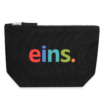 1st birthday one 1 year - Canvas Zip Pouch 18 x 19 cm - black - Front