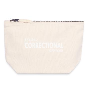Retired Correctional Officer - Canvas Zip Pouch 18 x 19 cm - nature - Front