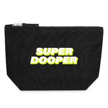 SUPER DOOPER - Canvas Zip Pouch 18 x 19 cm - black - Front